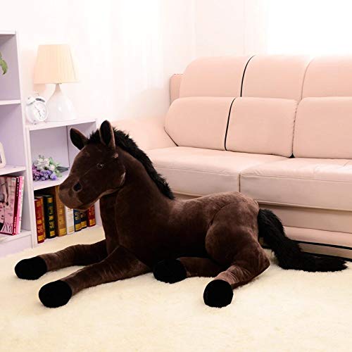 Amazon｜ビッグサイズシミュレーション動物70cm馬ぬいぐるみ誕生